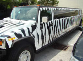 Zebra Hummer Limo